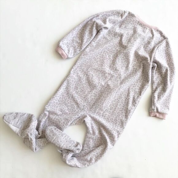Carters gray cheetah fleece footed pajama GUC 4T - Picture 5 of 5